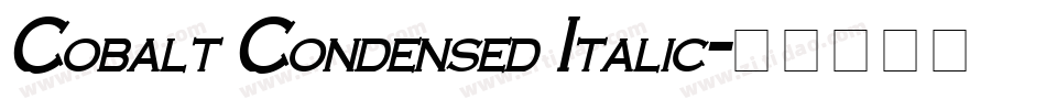 Cobalt Condensed Italic字体转换